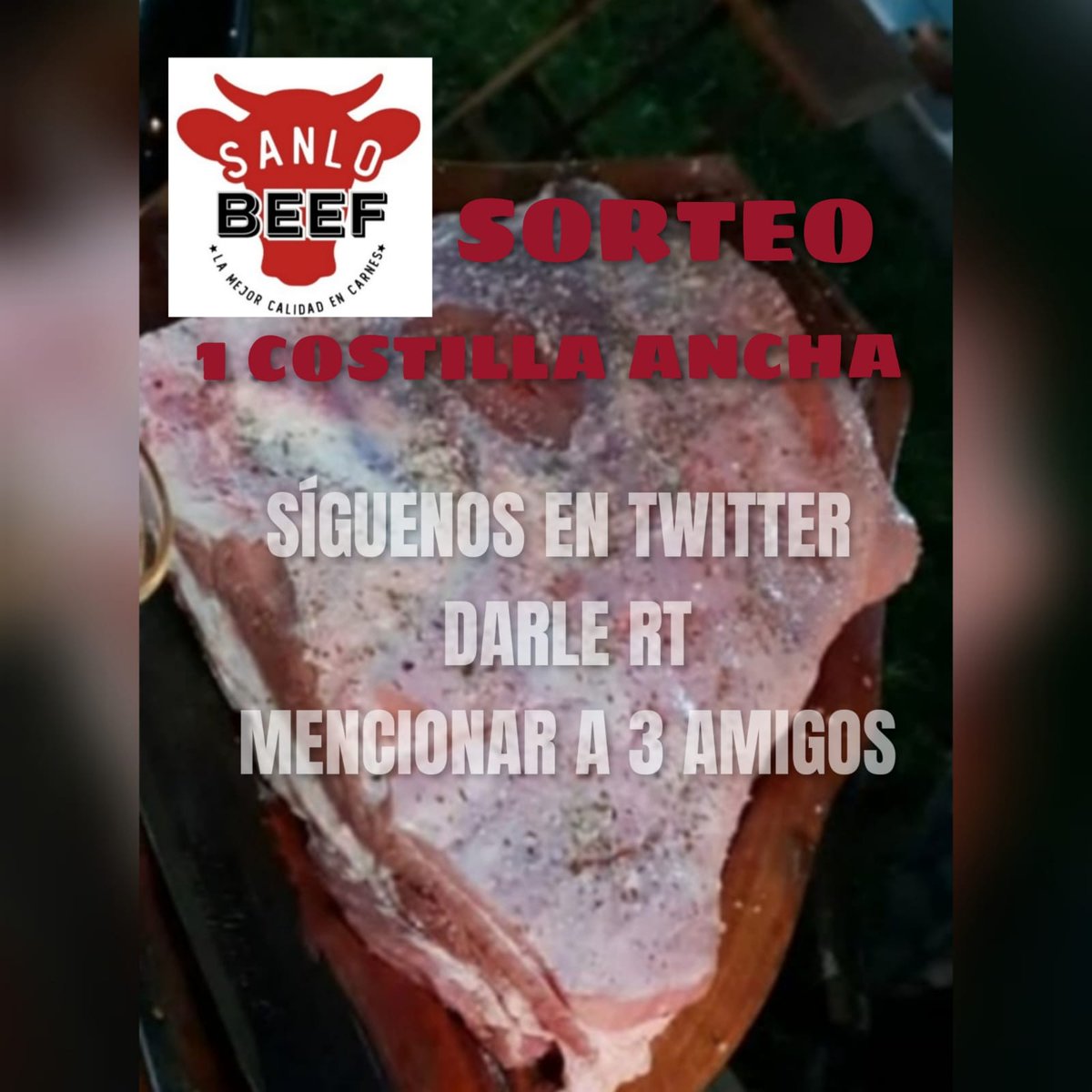 ⚡SORTEO⚡ ‼️ Sorteamos una Costilla ancha p/ que puedas disfrutar de una 🍖💯 mientras ves el Super Clásico Cerro vs Olimpia ⚽️. El día 04/04 a las 17 hs. Seguinos/ menciona a 3 amig@s/ Dale Fav o rt a este tuit. SUERTE ☘🍀☘