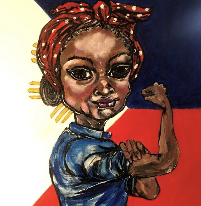 Celebrating #filipino heritage at the Washington #wizards game tonight. Brings to mind this incredible print by our favorite Filipina artist @MommaRainArt.  

fireandbliss.com/products/p/kay…

#DCAboveAll
