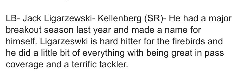 Thank you <a href="/jared_valluzzi/">Jared Valluzzi</a> looking forward to a big season <a href="/KMHSFootball/">Kellenberg Firebird Football</a> <a href="/CoachMeisse/">Coach_Meisse</a>