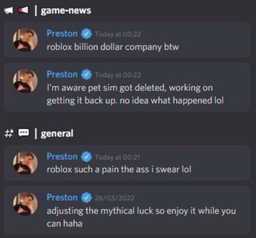 PRESTON & TWITTER RIGHT NOW 🤔😲🙈 Pet Simulator X 