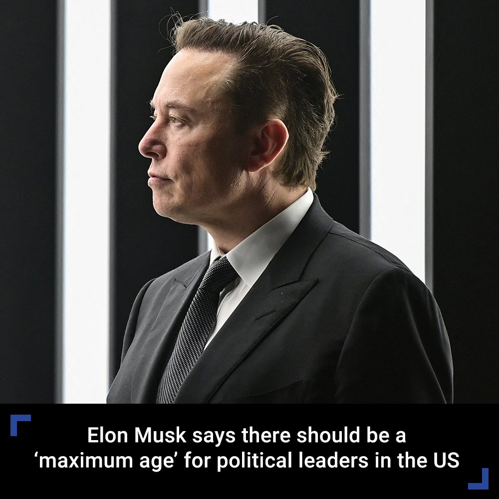 Actually Musk said the maximum age should be 70. But with many people retiring from business about then & maybe want to give something back, I think that's too young. I know too many septuagenarians who are very much in touch w/people/world events/consequences of gov't action. https://t.co/0EccGB5YaO