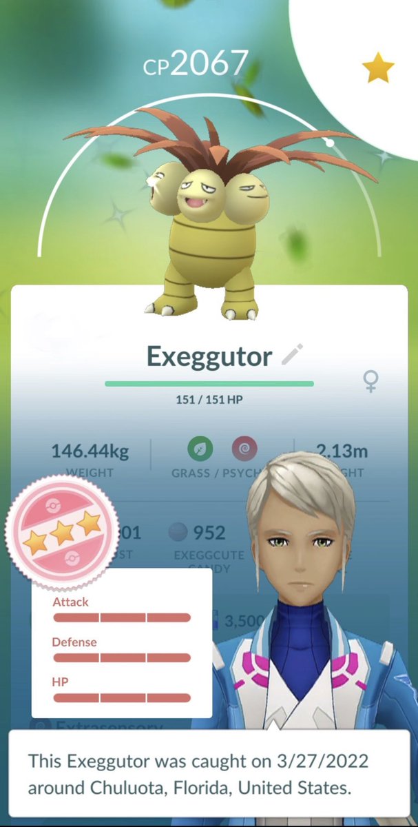 shinypok3hunt3r's tweet photo. SHUNDOOOOOOOO!!!!!!

✨🥚✨🌴✨🥚✨🌴✨🥚✨

#shinyEXEGGCUTE💯 #2 

instantly evolved to 

#shinyEXEGGUTOR💯

to complete the shundo exegg evo line

#PokémonGo
#shinypokémon
#shinyhunters
#pogoshinymasters
#spoofersaretrainerstoo 
#super 
✈️✈️✈️ https://t.co/YyvWdAjNtW