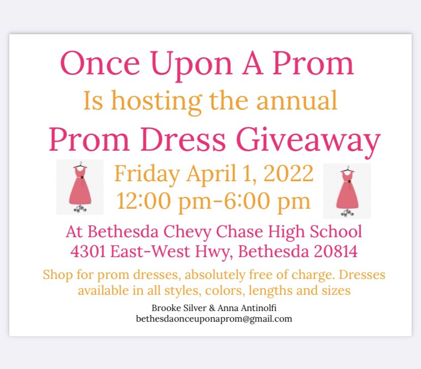 Prom will be here soon! Check out this fantastic resource for FREE prom dresses 👗 ! 
Please share! 👇🏻🐾❤️<a href="/QOHSCounseling/">QO Counseling</a> <a href="/Mr_DRivera/">Doug Rivera</a> @QOHS_AP <a href="/yarborop2/">Yarborop2</a> @APVNajera <a href="/QOHS_SGA/">QOHS_SGA</a> <a href="/MspQo/">QO MSP</a> <a href="/QOBoosters/">Quince Orchard Boosters</a>