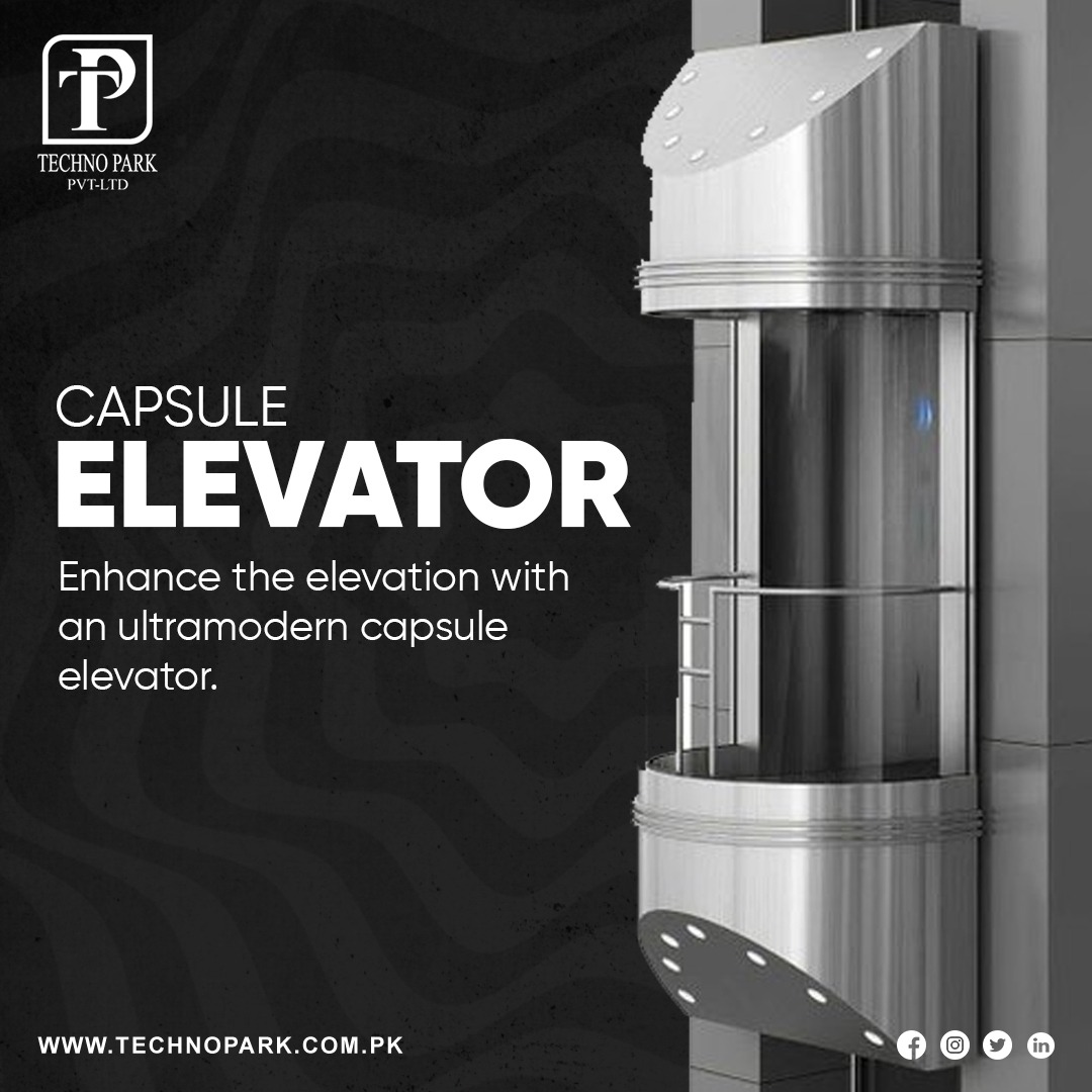 Technoparkoff's tweet photo. Ultramodern capsule enhances the elevation and the beauty of your building. TechnoPark has the best quality elevators in Pakistan. Contact or visit us now!!

#Technopark #technoparkofficial #elevator #matiz #lift #elevators #capsuleelevators #modernelevators #beauty https://t.co/7JKXj905n7
