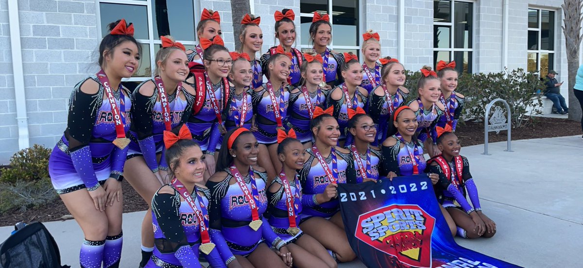Rockstar_Cheer's tweet photo. Congratulations to the Spice Girls your Spirit Sports National Champions! 🥇💜
#Best15Standard
#RS4L https://t.co/5NIwkjgrHp