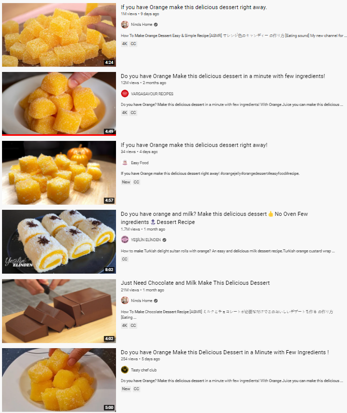 JeffJests's tweet photo. @HowToCookThat I've seen multiple videos that have extremely similar titles and the same content in the videos. One of the channels has posted essentially the same content 3 times, but each time with a different citron. Some of these videos are raking in millions of views. https://t.co/FTOhCcX76K