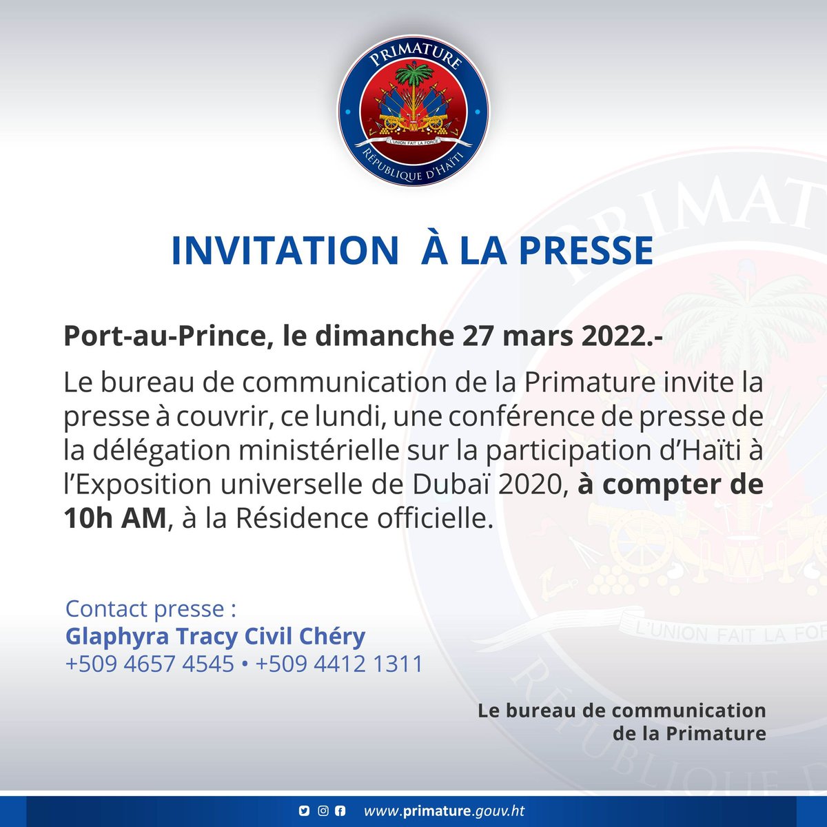 Primature de la République d’Haïti tweet media