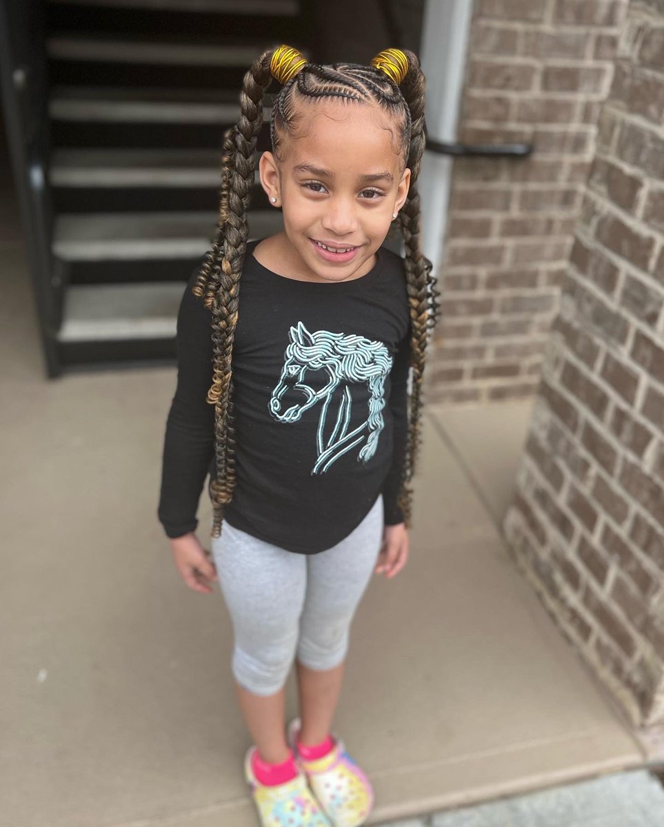 InfamousKay1's tweet photo. My Little Princess😍 Feed-in Ponytail🔥 I have one more availability left before I go on maternity leave🗣! Click link in bio to book❤️ #PleaseRT #ATL #Atlbased #atlbraids #atlhairstylist #atlbraider #atlhair #atlbraiders https://t.co/qcRhkzn4Pt