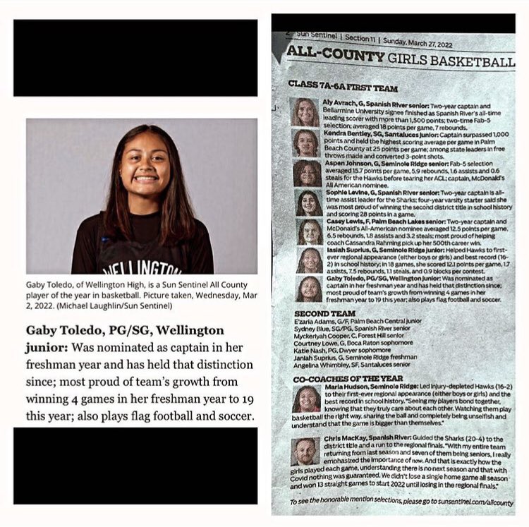 Gabriella Toledo (@gabriellatole15) on Twitter photo So blessed to receive first team all county! ๐๐ฝโค๏ธ <a href="/SunSentinel/">South Florida Sun Sentinel</a> @WHS_athletics1 <a href="/WellyGirlsBBall/">WHS Girls Basketball</a> <a href="/pbchoopsgirls/">#PBCHOOPS GIRLS</a> <a href="/PBCBBallForum/">#PBCHOOPS</a> So blessed to receive first team all county! ๐๐ฝโค๏ธ <a href="/SunSentinel/">South Florida Sun Sentinel</a> @WHS_athletics1 <a href="/WellyGirlsBBall/">WHS Girls Basketball</a> <a href="/pbchoopsgirls/">#PBCHOOPS GIRLS</a> <a href="/PBCBBallForum/">#PBCHOOPS</a>