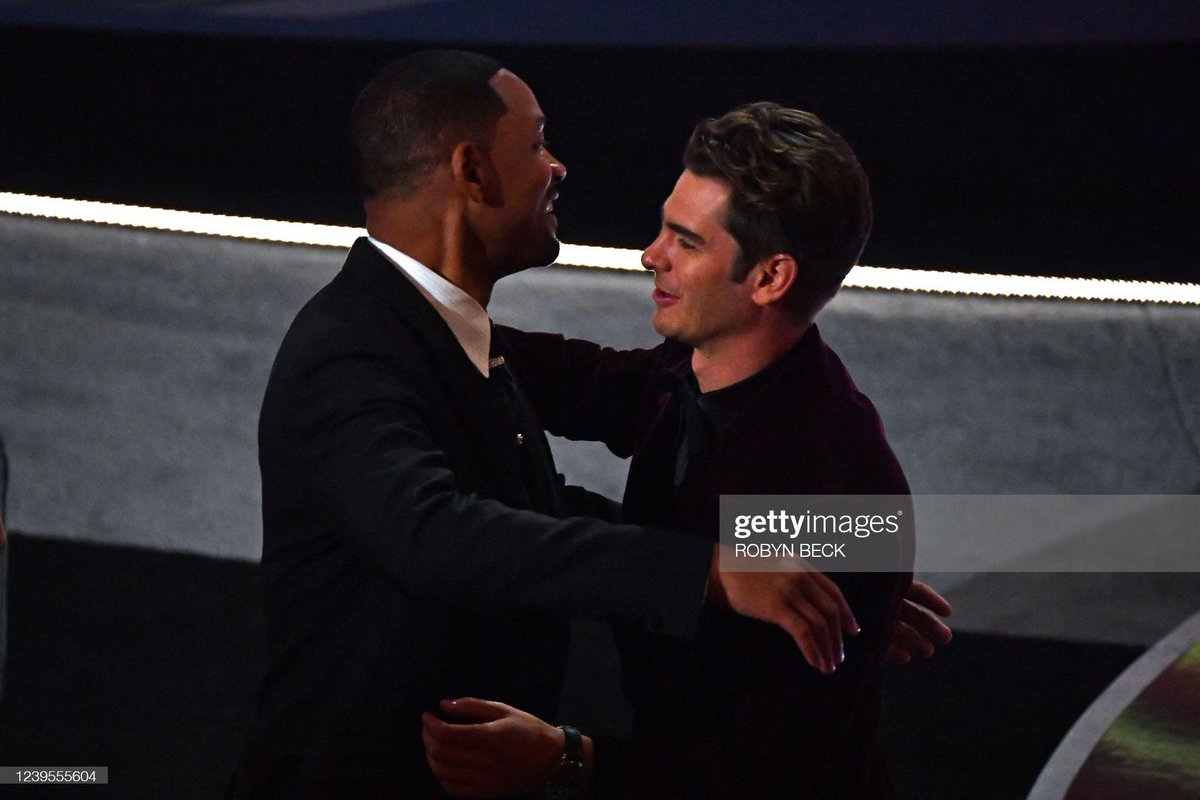 Andrew Garfield and Will Smith at the #Oscars