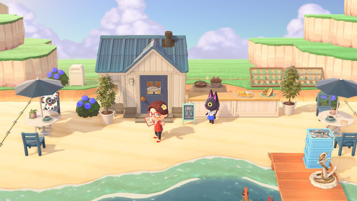 AC_Juniper's tweet photo. Kiki's seafood snack bar #HHP #AnimalCrossing #ACNH #NintendoSwitch https://t.co/4rfYQrAHMR