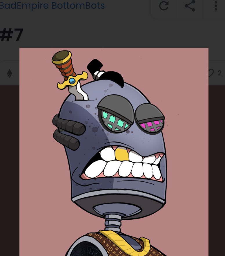 CoCoBang15's tweet photo. When your #BottomBots wears designer and his finest gold pieces!
#nft #nftshill #BadEmpire #BottomBots #nftcollectors https://t.co/VeX1SxVHkL