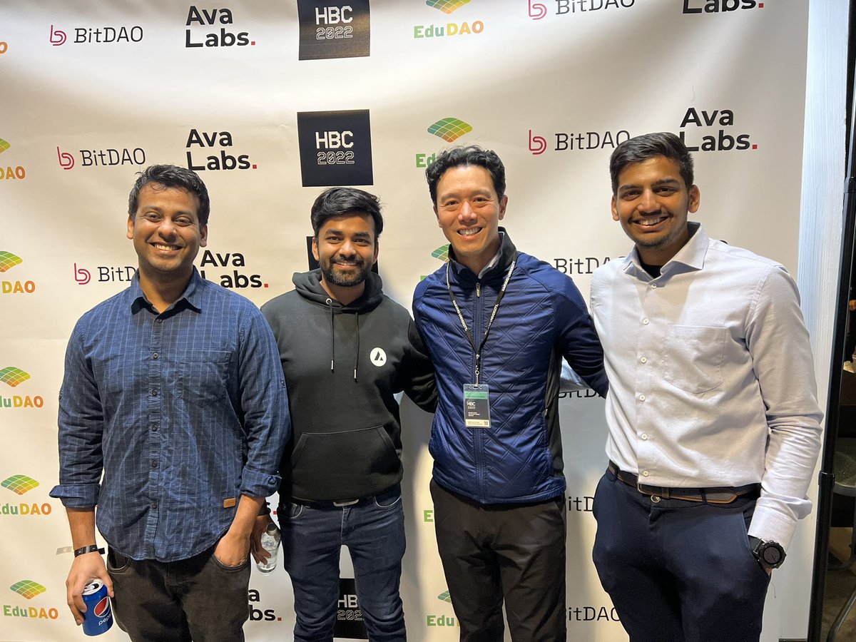 pratish_pratish's tweet photo. Excited to share that I got a chance to attend, interact and engage with Industry Leaders in the blockchain ecosystem at #HBC2022 #blockchain #leaders #harvard #Avalanche @PAVenkatesh @CryptoMan_Ram @John1wu @shivamlohiya007 @sumitgh85 https://t.co/9Sik4EmSYa