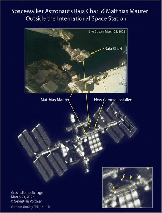 Two Spacewalking Astronauts Were Captured on Camera All The Way From Earth  FO5YQtFWUAkKMg6?format=jpg&name=small