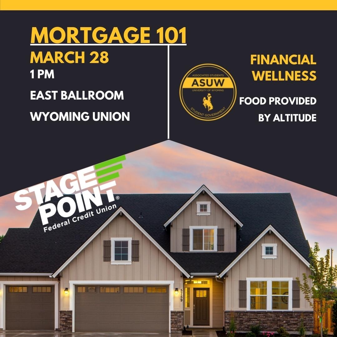Come check out Mortgage 101 hosted by StagePoint Federal Credit Union in the East Ballroom, on March 28 at 1 pm! Here you can learn all about mortgages and go about purchasing a home! 

Food will be provided by Altitude and FREE! Make sure to come and check it out!