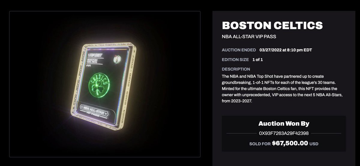 🚨Record-breaking sale alert 🚨

Congratulations to <a href="/celtics/">Boston Celtics</a> super fan  <a href="/RyanKSterling/">Ryan Sterling</a> 👏