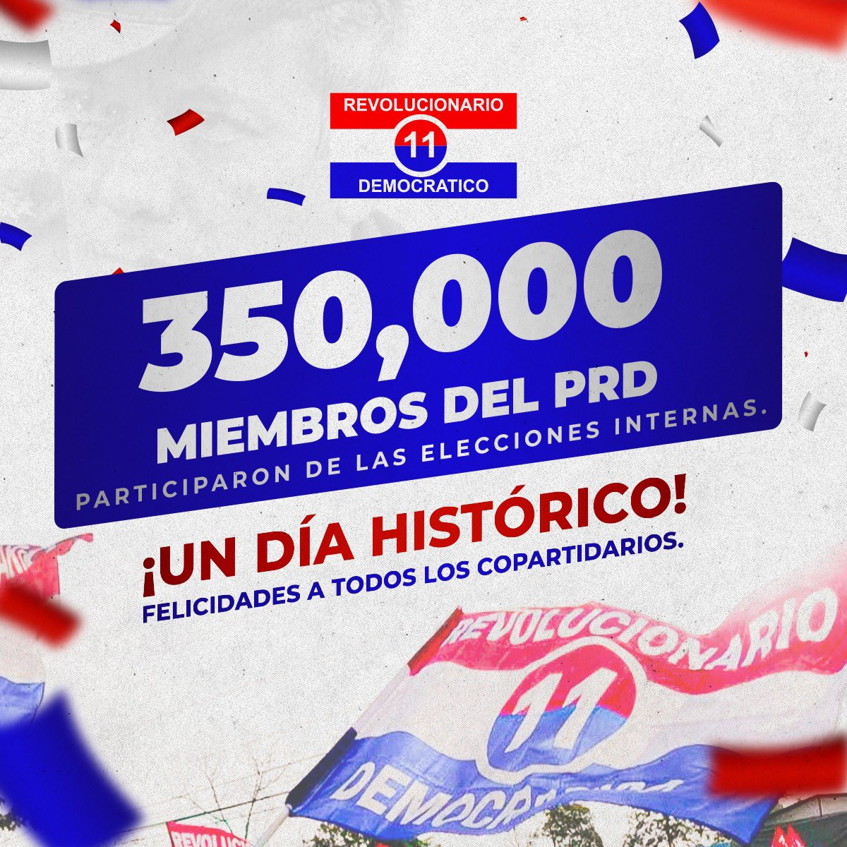 ¡Un día histórico! Más del 50% de los miembros del <a href="/PRDesPanama/">PRD Panamá</a> ejercieron su derecho al voto. Somos una fuerza real y vigente, un partido con estructura, organizado y en sintonía con el pueblo, que mantiene vivo los ideales y las enseñanzas de Omar Torrijos. ¡Arriba el PRD! 👏🏼