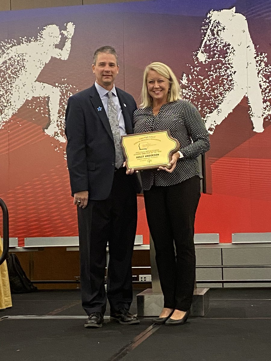 Congratulations to our very own Holly Anderson for being recognized as State Middle School AD of the Year. We appreciate everything you do for our program!!