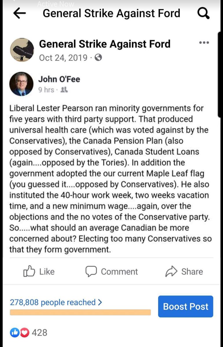 Very interesting.
This is post from 2019 is suddenly getting a lot of traction.
It's become the highest viewed post on the page.
Very interesting indeed 🤔
#NeverVoteConservative 
#NeverAgain
