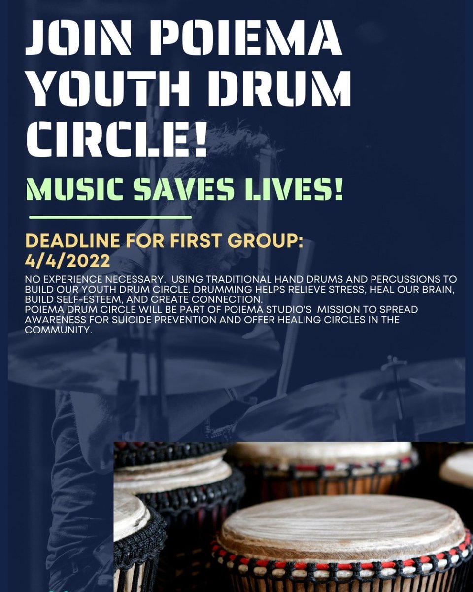 CSHElgin's tweet image. "Music can change the world because it can change the people" 
--Bono 

If interested, text "Poiema Youth" to 630-956-6776

#drumcirlce #hope #poiemastudio #elginil
