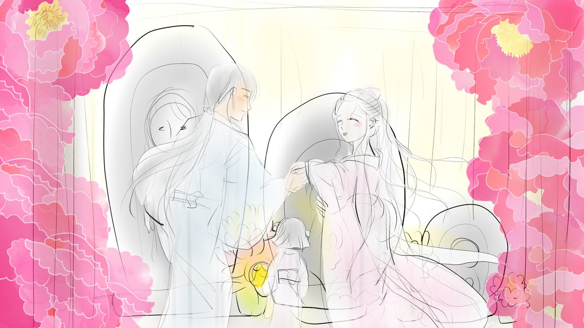 福娘様昔話牡丹灯籠ラフ
後はおまけのページでラフが終了です(*'▽`*) 