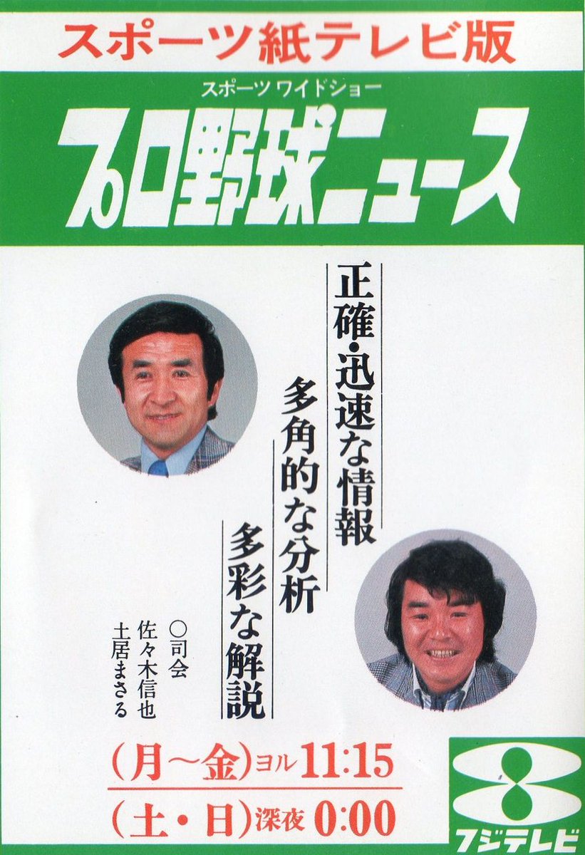 retoro_mode #佐々木信也 #土居まさる #フジテレビ ⚾『プロ野球