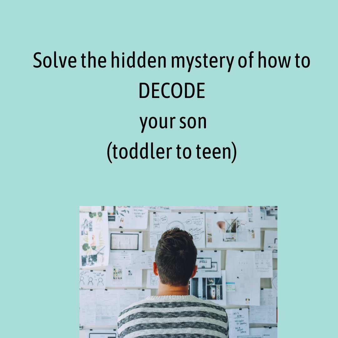 Your boy is already giving you clues you need to decode what's going on with him.  You just have to learn (from the BOY EXPERT) about how to use the code he's giving you so you can connect with him.

Here is the link to get started:
boysalive.com/decode 

#boysalive #pare
