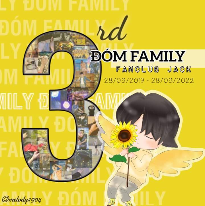 MinhPhn64361673's tweet photo. Happy Birthday FC Đom Đóm 🌻
Chúc cho gia đình Đóm luôn có nhiều sức khỏe, ngày càng vững mạnh và phát triển hơn. Luôn cố gắng đồng hành cùng nhau trên chặng đường phía trước cùng với Jack nhé #JackJ97 #DomFamily @phuongtuan_j97 https://t.co/naKzWtz01d