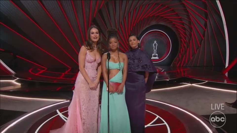Three Disney Princess Actresses Gather Onstage at 2022 Oscars
