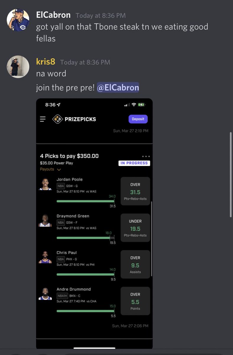 CoachDFS_'s tweet photo. WHAT A FUCKING NIGHT FOR THE DISCORD HOLY HELL 💰✅🎉🥳🤯

#PrizePicks #BettingTips #PropBets #BettingTwitter https://t.co/NMmDcJpgkv