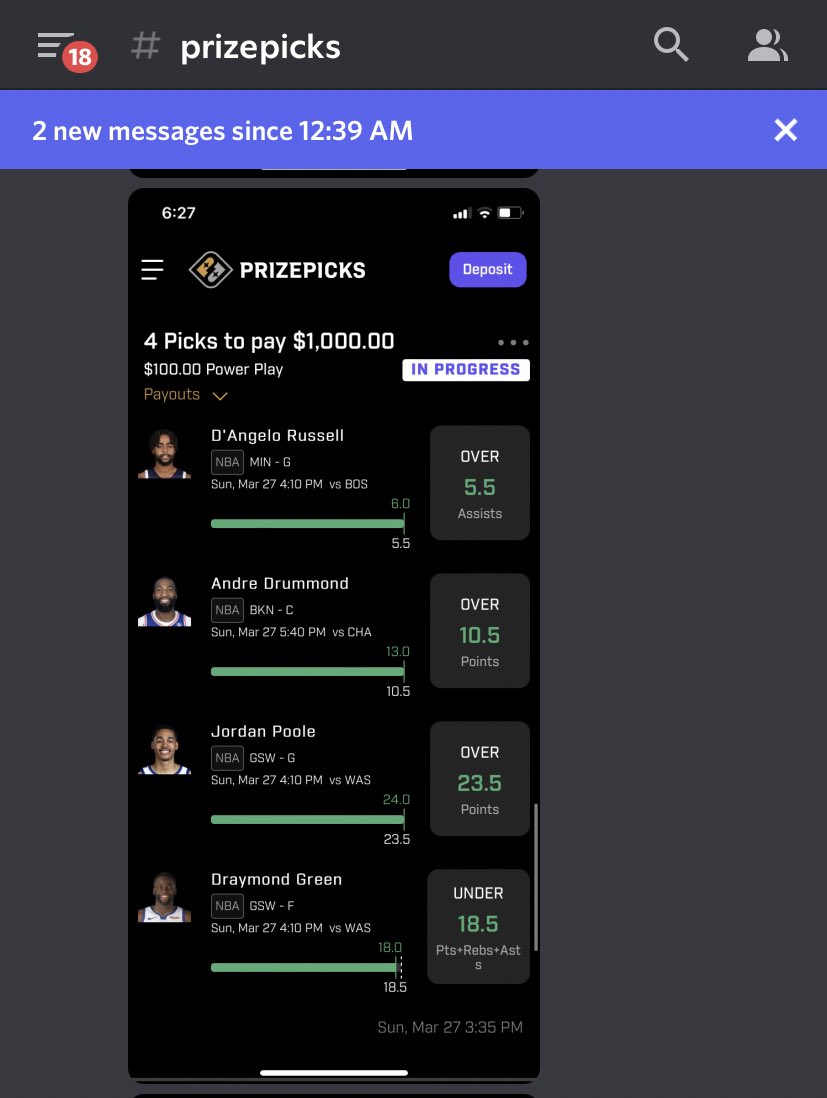 CoachDFS_'s tweet photo. WHAT A FUCKING NIGHT FOR THE DISCORD HOLY HELL 💰✅🎉🥳🤯

#PrizePicks #BettingTips #PropBets #BettingTwitter https://t.co/NMmDcJpgkv