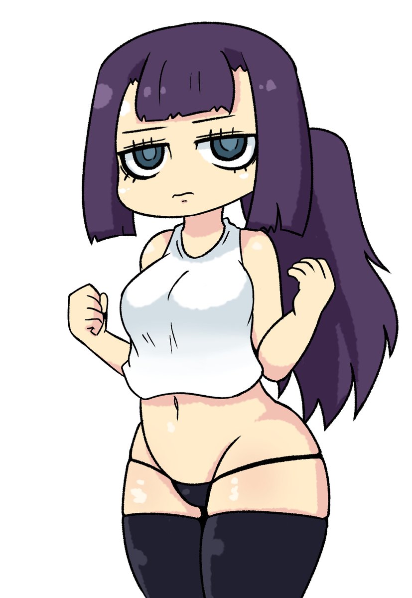 「手書きの無表情貧乳を清書。足が太くなった」|閃光のイラスト