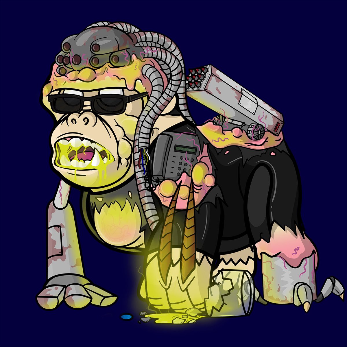 Neo just left the Mutation Lab! LOOK AT THIS ARTWORK FROM <a href="/SBGorilla_Club/">Smooth Brain Gorilla Club</a> 🔥🔥🔥 #algofam