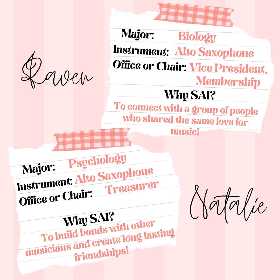 happy sister sunday!! learn about four of our incredible members and join us next week to meet more of the chapter! ❤️