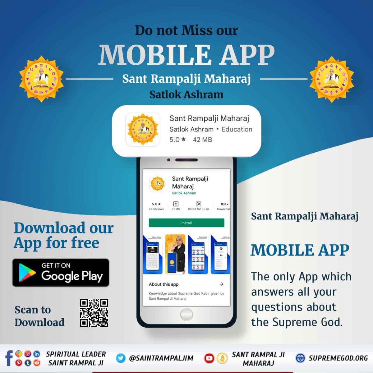 Rajkumardass123's tweet photo. In this #SantRampalJiMaharaj_App there is Complete detail about who is that superpower god who has created the entire Universe? How do planets rotate perfectly in their orbit?Who controls and manages? How has nature been created? 

Download from Playstore https://t.co/8D8PB59EW6