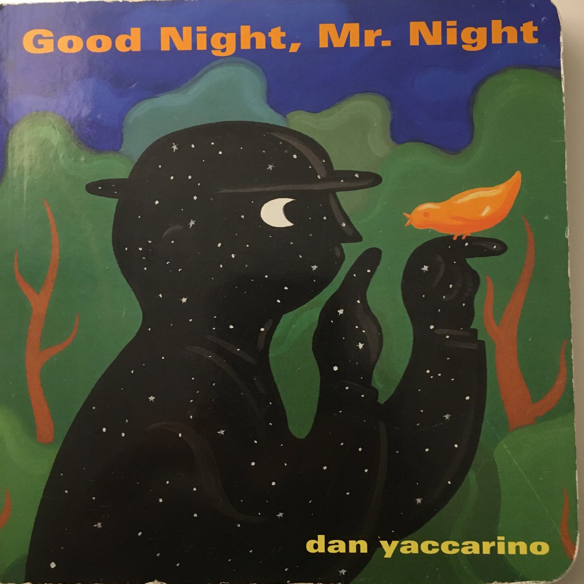 The back says, “When Mr. Night arrives, it's bedtime at last. Shhh…” I think I just got Babadook’ed.