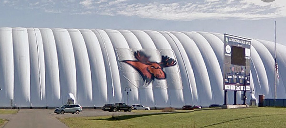 First <a href="/Utica_Football/">Utica Football</a> Spring Practice in the am ! Feels Like 0 degrees…wait in the Largest Air Supported Structure in the United States 65 degrees. #UnCommon #FearTheMoose