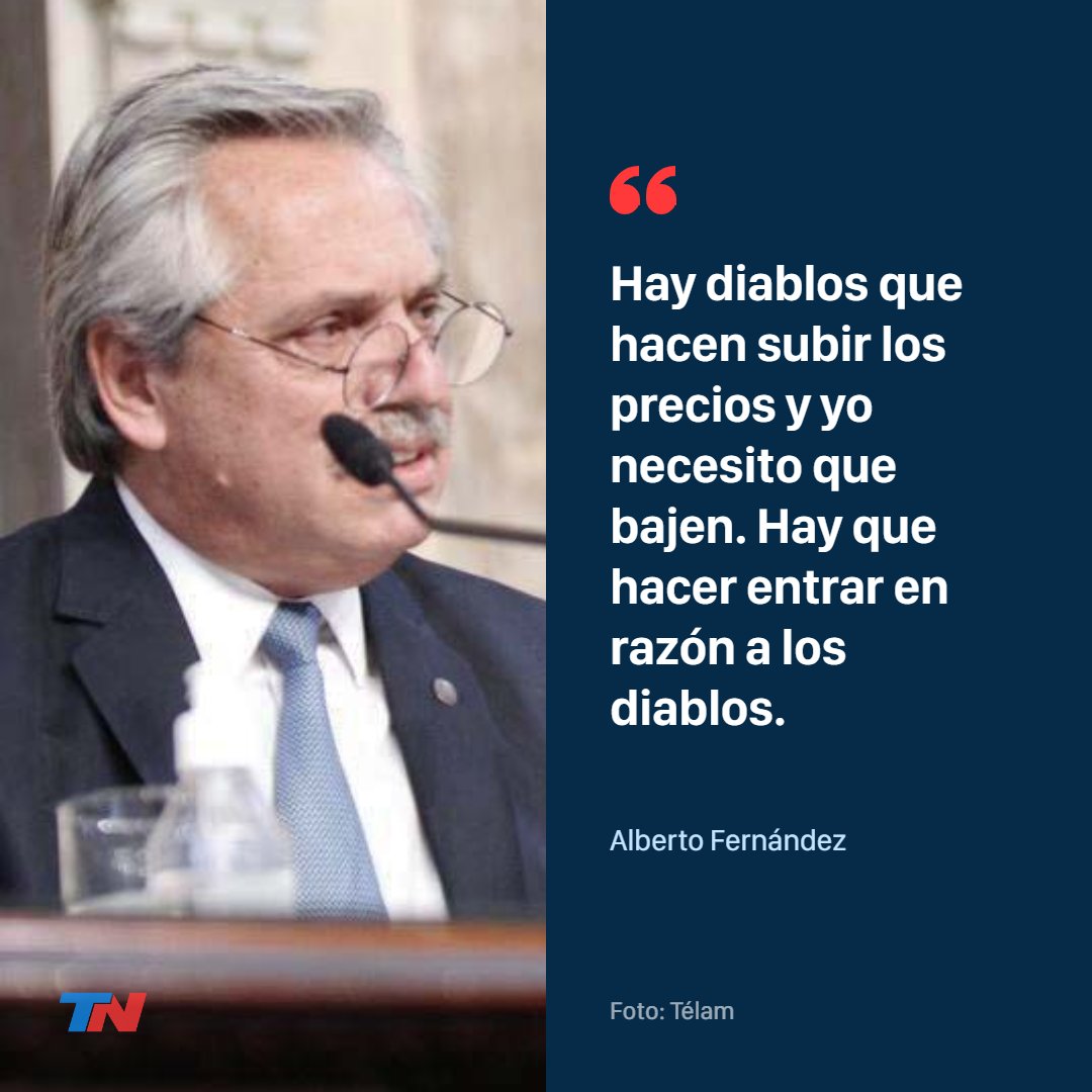todonoticias's tweet photo. Alberto Fernández: “Hay diablos que hacen subir los precios y yo necesito que bajen” https://t.co/0H4rE4J9Qk https://t.co/9H5OLykTVr