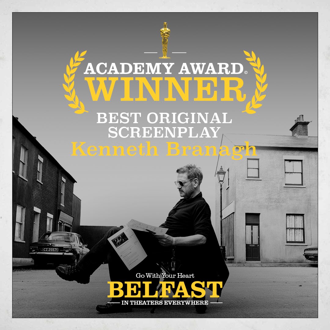 Kenneth Branagh WINS the Academy Award for Best Original Screenplay for #BELFAST! 🏆

Thank you to <a href="/TheAcademy/">The Academy</a> and huge congratulations to Ken!