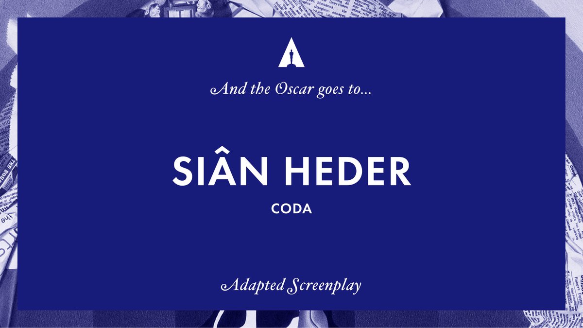 TheAcademy's tweet image. The Oscar for Best Adapted Screenplay goes to... #Oscars