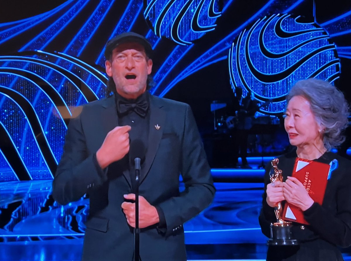 HelenDayle817's tweet photo. The #oscars are finally representing. 

Troy Kotur wins an #oscar for Best Actor in a supporting role in #coda. This is groundbreaking for the Deaf community and persons with disabilities. https://t.co/lBQSVqpTus
