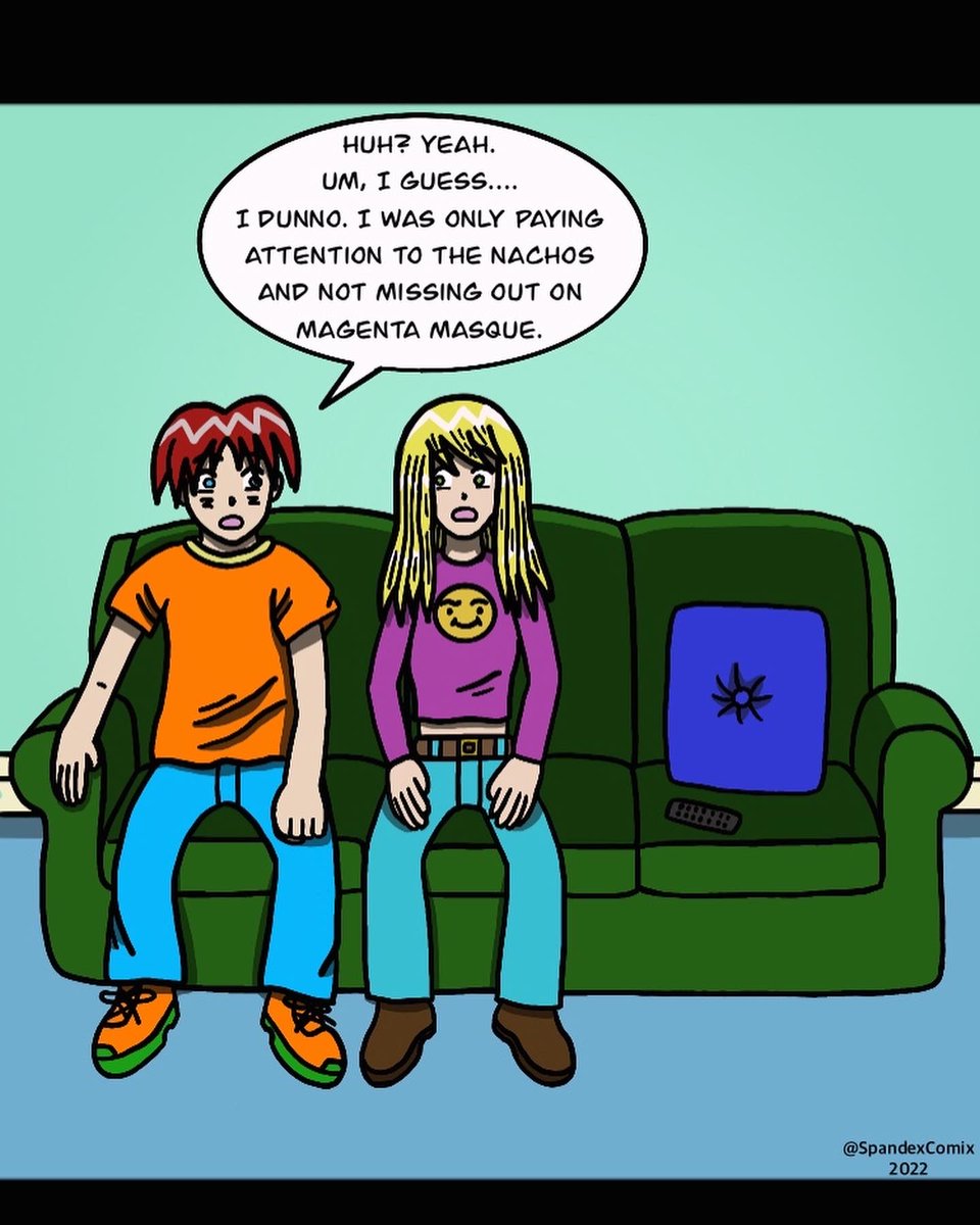 SpandexComix's tweet photo. Episode 38 of my webcomic comedy “Spanky in the Spandexverse” is up on Webtoons. 

https://t.co/ooGnkYlnUU

#WEBTOON #WebtoonCanvas #WEBTOONS #webcomic #canvashiddengems #CANVASCoinDay #DrawWithCANVAS #webcomics #comic #comics #ComicArt #comicstrip #comicartist @webtooncanvas https://t.co/zKrKj9fJni