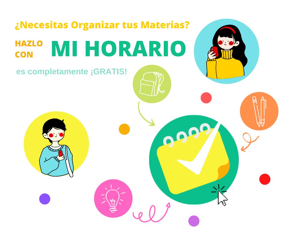 HorarioMi's tweet image. ¿Qué esperas?  Descarga Mi Horario ¡Completamente GRATIS!🥳✨ #MiHorario #LaMejorApp
