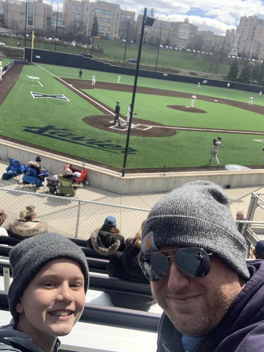 klotzy17's tweet photo. My little dude and I got out and had a chance to check out our very first @XavierBASE game today! Seemed fitting that Hayden got to visit Hayden field and watch the Muskies win a second straight from UC! #goXU #muskies #xavier https://t.co/0xH9JSGcQV