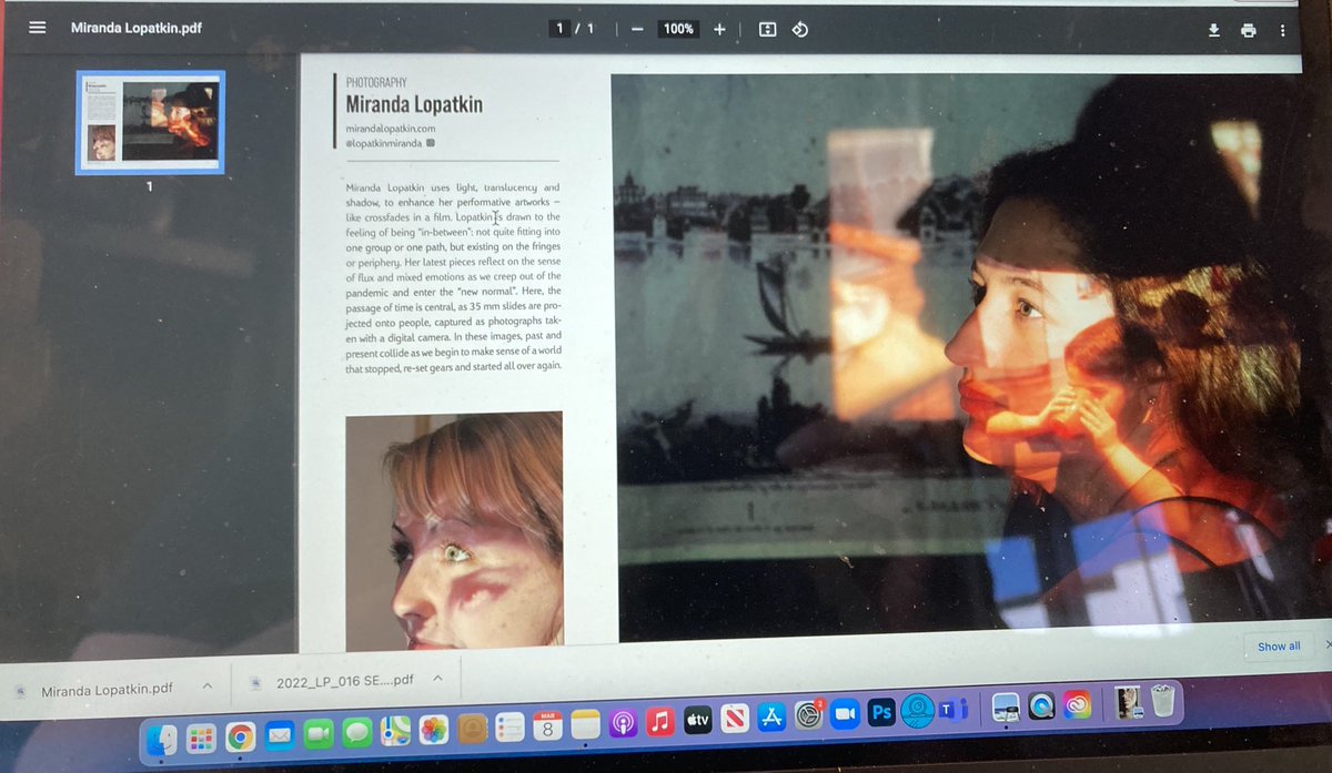 MirandaLopatkin's tweet photo. So thrilled to be a featured artist in the @AestheticaMag Future Now ‘22 anthology! Sneak peak of the copy, all signed off… out in the Summer… #photography #artmagazine #futurenow22 #aestheticamagazine #contemporaryart https://t.co/SGttLlaiTv
