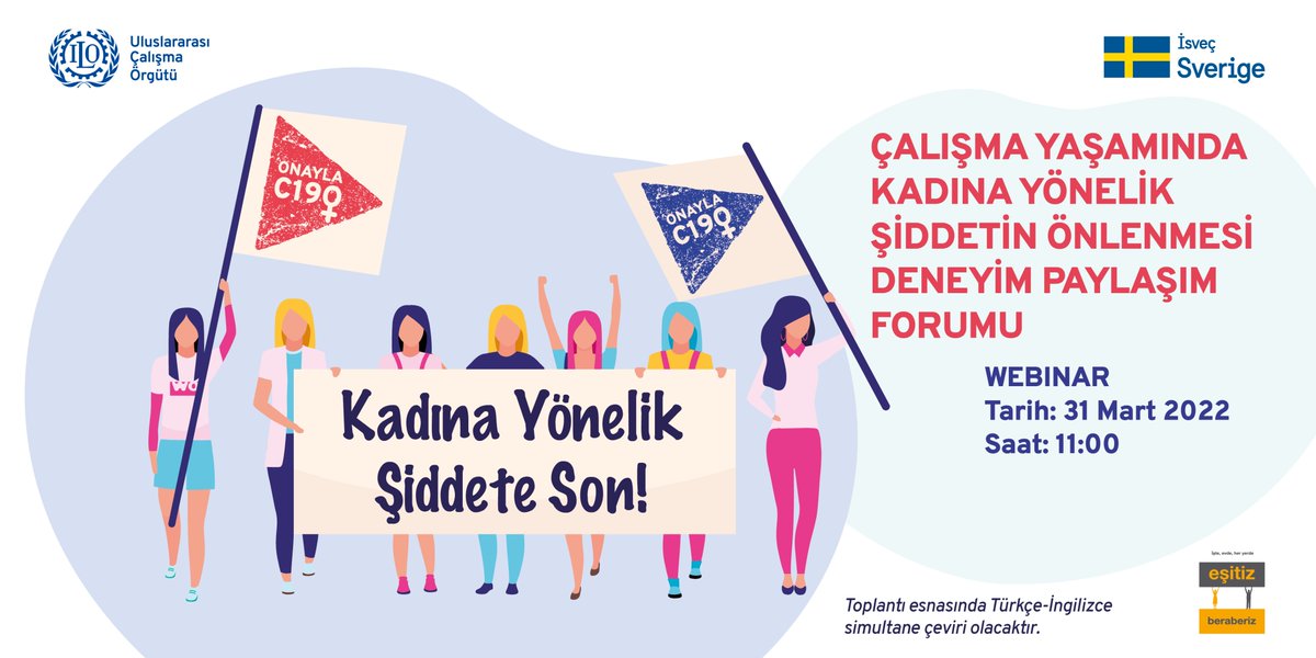 📢Çalışma yaşamında kadına yönelik şiddetin önlenmesiyle ilgili olarak <a href="/iloankara/">ILO Türkiye</a> olarak 31 Mart Perşembe günü saat 11:00’de gerçekleştireceğimiz etkinliğe herkesi bekliyoruz❗️

Kayıt için👇👇
zoom.us/webinar/regist…