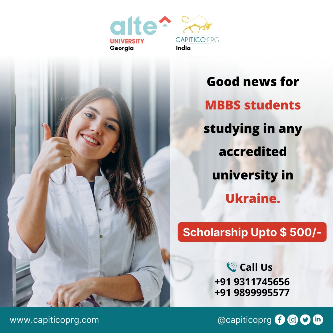 capiticoprg's tweet photo. Good news for MBBS students studying in any accredited university in Ukraine.
.
.
Scholarship Upto $ 500/-
.
.
@alteuniversity
.
.
#MBBS #admissions #capiticoprg #international #students #georgia #india #medical https://t.co/Ep4IT5ruDL