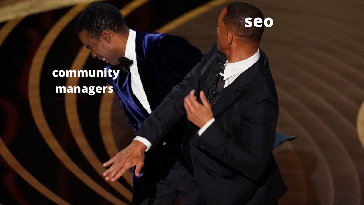 AgenciaFluor's tweet photo. ¡Buenos días flúors! Hoy con @ernestogbusta arrancamos la semana encarnando el que se convertirá (probablemente) en el meme del día 😱

💣Y a vosotros, ¿os gusta el SEO?

#Oscars #WillSmith #CommunityManager @aulaCM https://t.co/u284LzXCDM