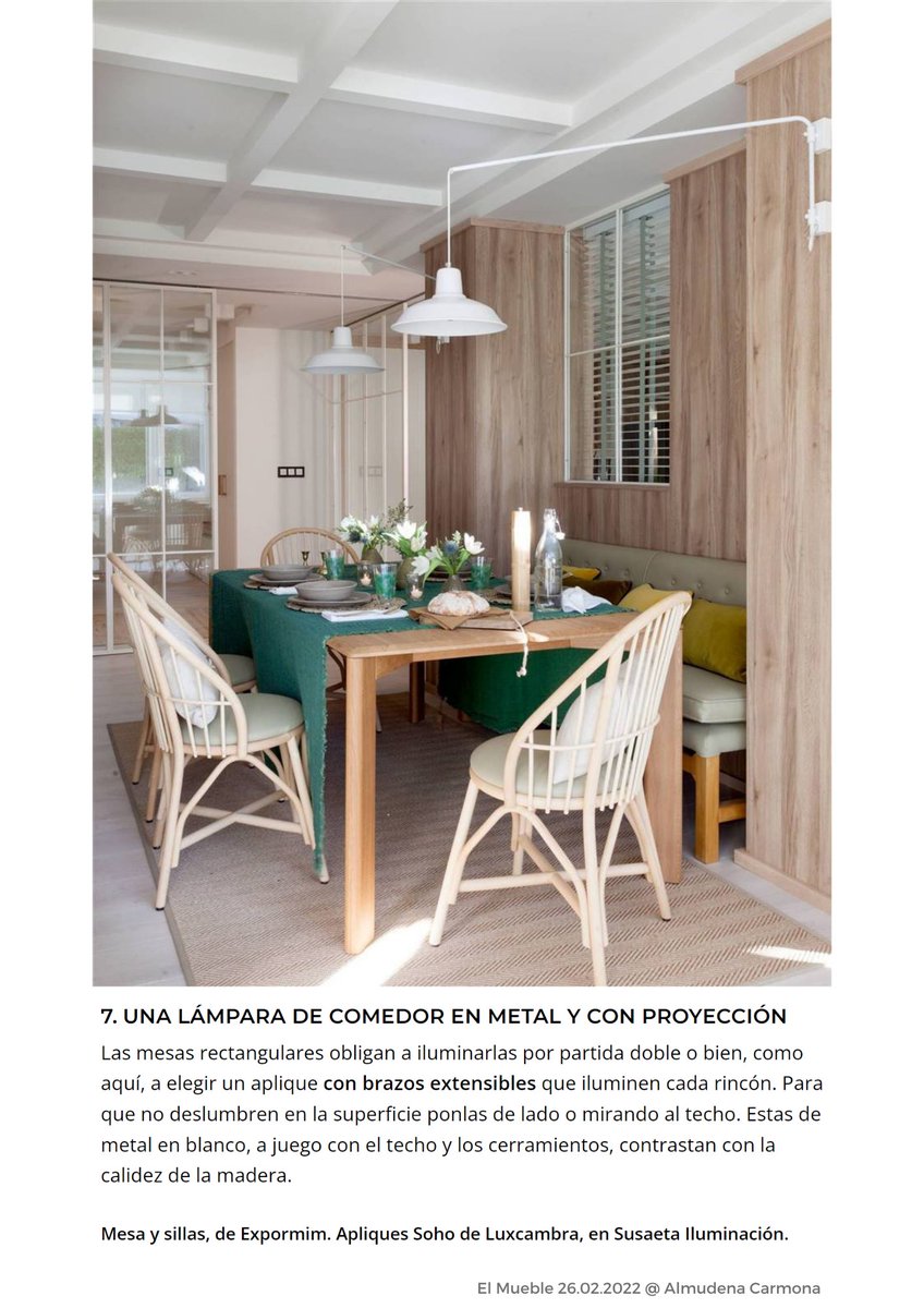 Luxcambra recently appeared in an article of El Mueble. Here is the SOHO wall lamp with its extendable arm custom made for a project.   (Susaeta Iluminación)

Link: lnkd.in/dwAuUjq6

#project #lighting #lightingdesign #soho #lightingsolutions #luxcambra #lightingdesigner