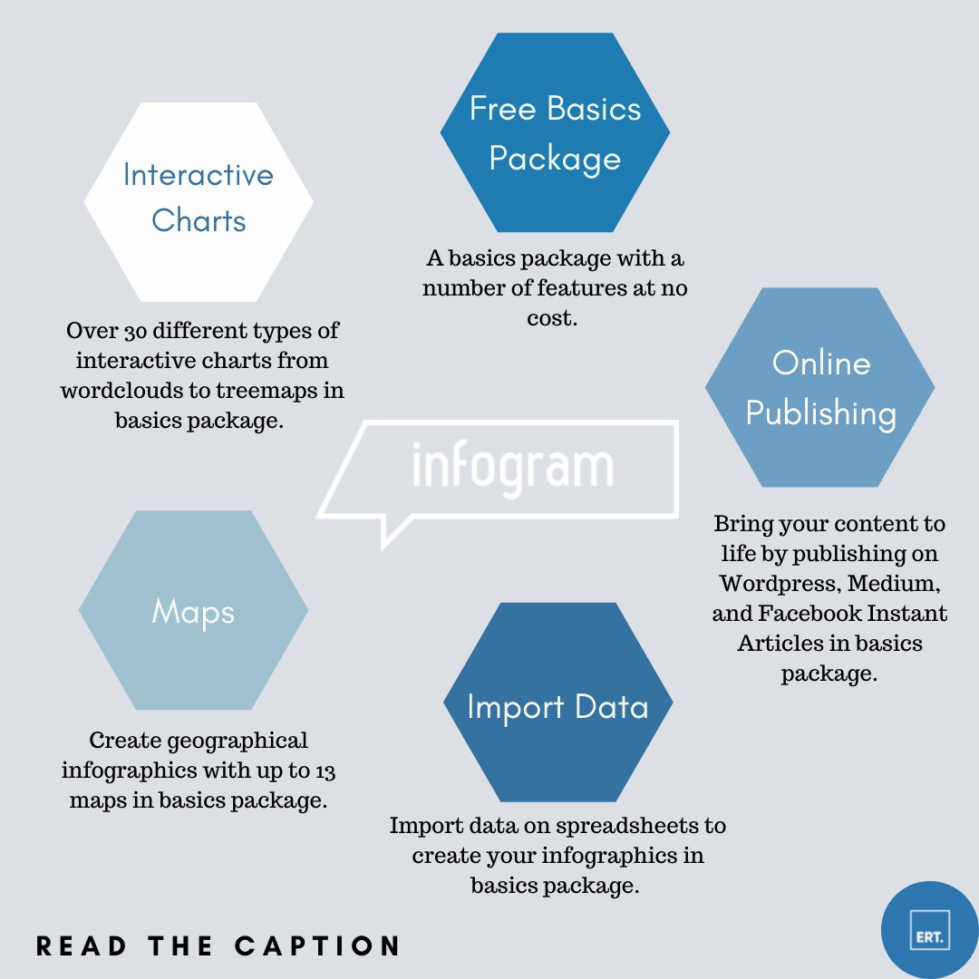 TheERTNGA's tweet photo. #Infogram allows you to create interactive and engaging #infographics for your content in minutes. With their basics package which is absolutely free, you can have up to 10 projects in your library. 

Learn more at https://t.co/fD7SFzlGAJ

#visuals #reports #entrepreneurship https://t.co/Q1CHBCQdDb